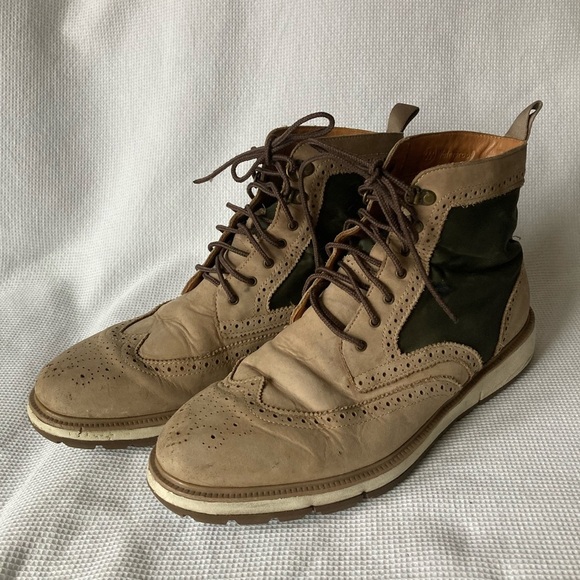 Swims Mens Green Tan Charles High Top Lace Up Water Resistant Size 10 - Picture 3 of 9